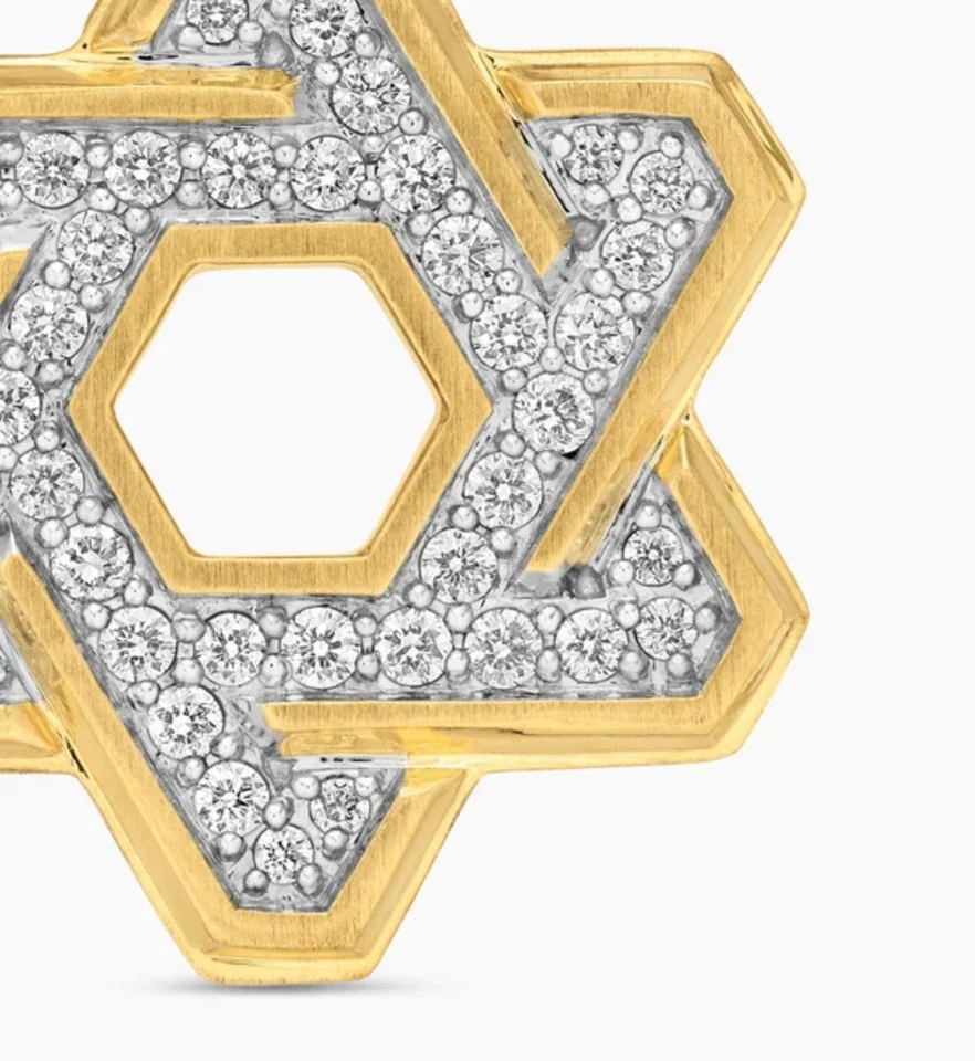 Colgante David Yurman Deco Estrella de David Oro Amarillo 18k con Diamantes (sin Cadena) Foto 4 de 4