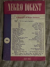 Rare (Negro) Digest Magazine John H. Johnson  July 1943