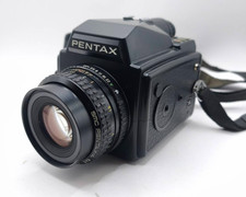  Near MINT- Pentax 645 Film Camera SMC A 75mm f2.8 Lens 120 Film Back JAPAN