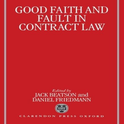 FAITH FAULT CONTRACT LAW C BEATSON Hardcover Oxford University Pr