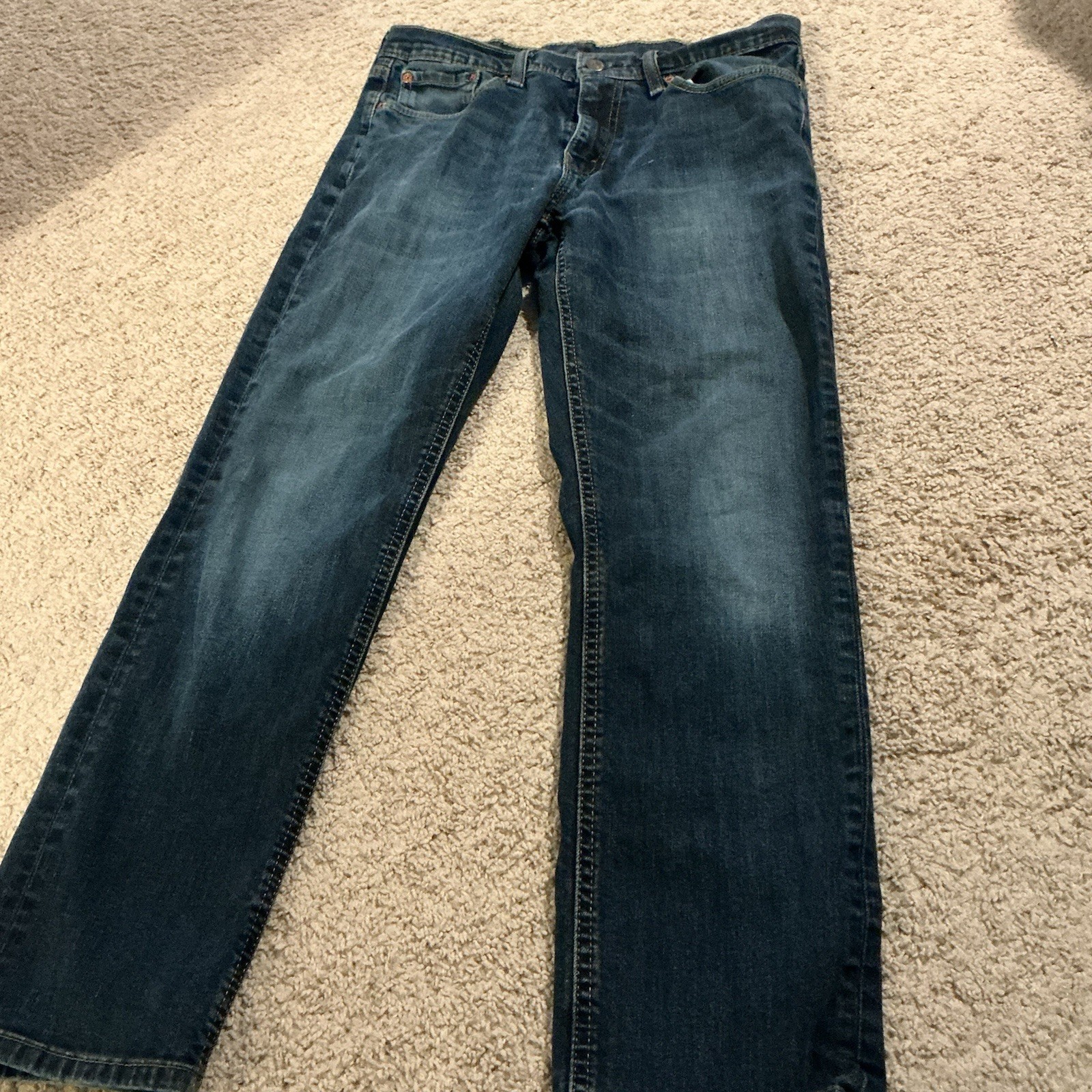 Levi’s Men’s Straight Leg Jeans Dark Wash Classic Denim W32 L30 Everyday