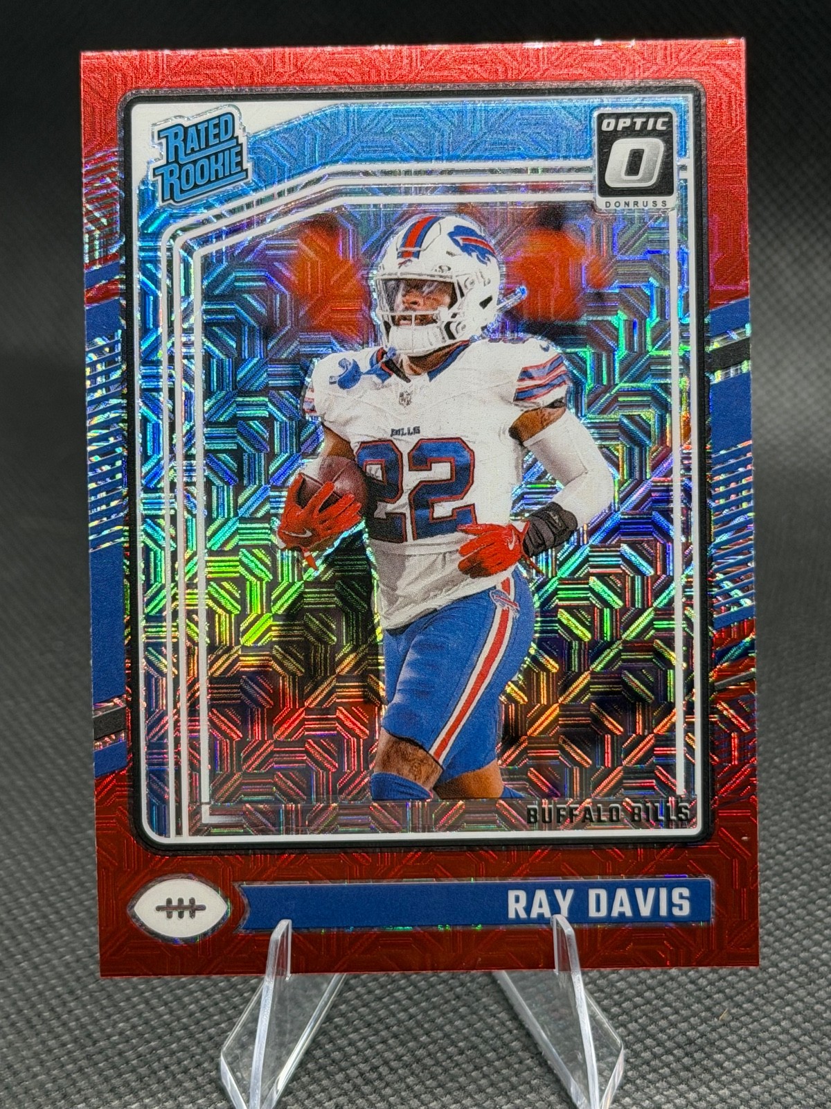 2024 Panini Donruss Optic - Rated Rookie Ray Davis #283 Red Mojo Prizm SP RC
