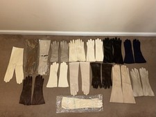 15 Pair LOT Vintage Women  s Gloves Sz 6 1/2 - 7 - 7 1/2 Van Raalte Shur-fit Etc