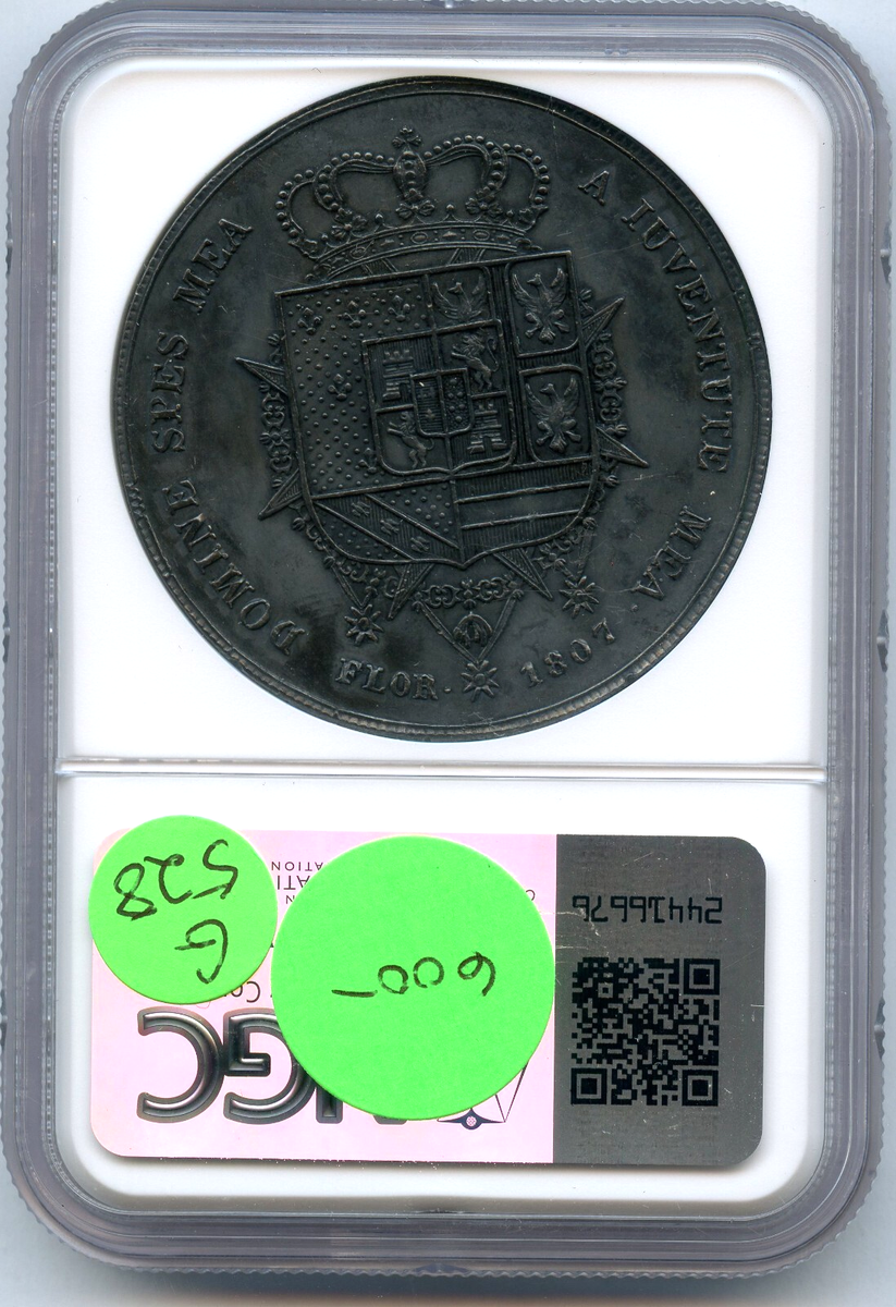 1807 Italy Tuscany 10 Pao Coin NGC AU Details Stained - G528 | eBay