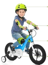 Protective Kids Safety Helmet Neon Lime Green Bicycle Scooter & Skate Gear