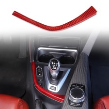 Rot-Echtcarbon Mittelkonsole-Seitenblende f�r BMW M3 F80 / M4 F82/F83 2014-2018