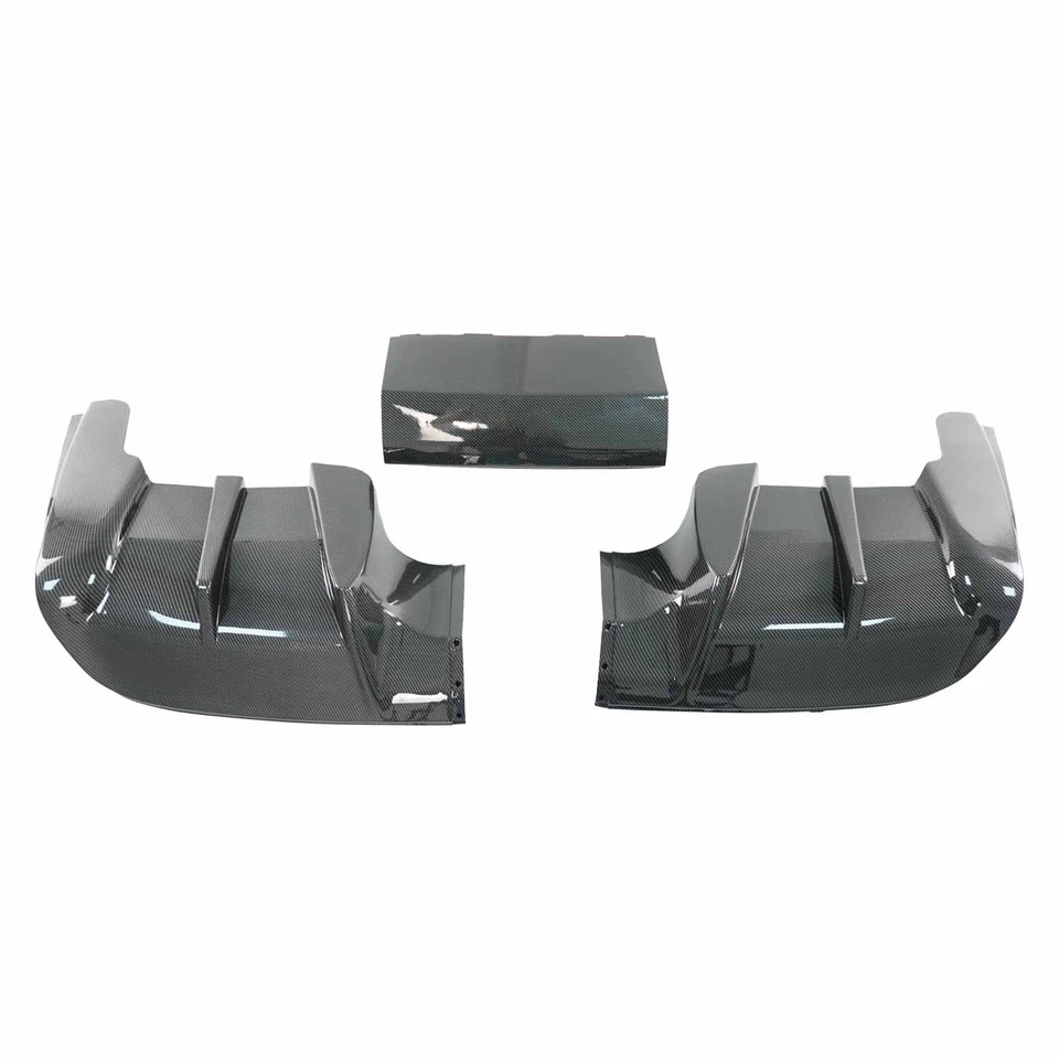 For Corvette C5 97-04 Carbon Fiber Direct Add-On Shark Fin Rear Bumper Diffuser - Image 3 of 4