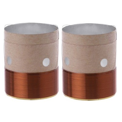 1Pair 25.5MM Speaker Bass Voice Coil White Aluminum Sound Air Outlet for Subwoof