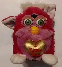 Vintage FURBY DÍA DE SAN VALENTÍN Rosa "Te amo" Edición Especial 1999