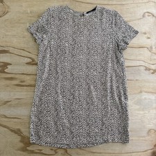 jennie kayne Animal Print Shirt Dress Size S 100% Cotton