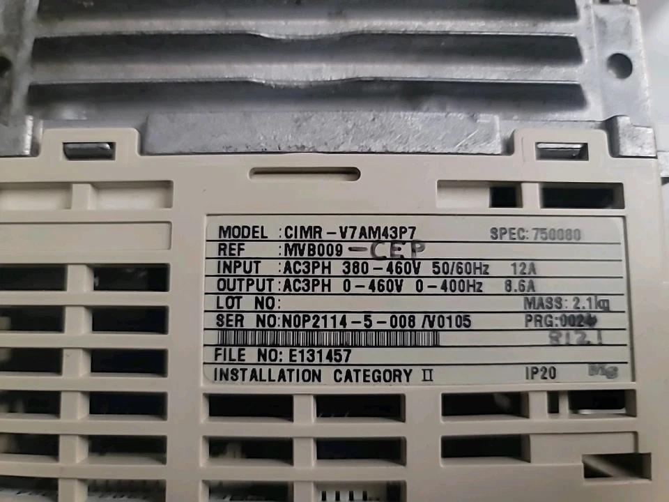 YASKAWA inverter Model CIMR-V7AM43P7 - Image 2 of 4