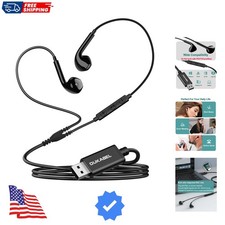 USB Wired Earbuds, USB Headphone with Mic for PC/ PS4/ PS5, 6FT in-Ear Stereo...