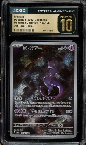CGC 10 Pristine Mewtwo 183/165 Holo AR 151 sv2a Pokemon Card Japanese