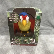Pete The Repeat Parrot NIB NOT TESTED 2004 AS IS Guessing Needs New Batteries