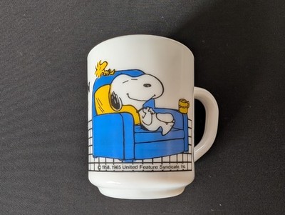 Vintage Snoopy ''This Has Been A Good Day'' Arcopal Glas Becher