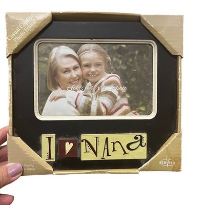 New View Photo Frame Love Nana 6x4 Black Casual Caption Tile Sentiment