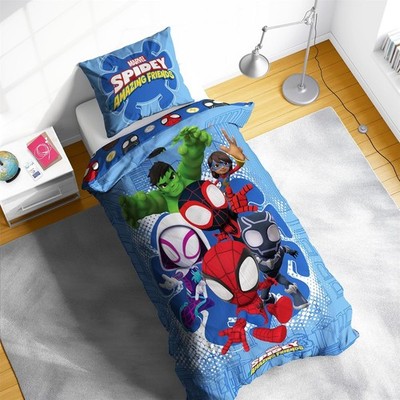 Marvel Spidey and His Amazing Friends Einzel Bettbezug Bettwäsche Set Fun Design