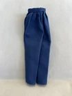 Vintage Barbie Doll Blue Pleated Pants With Front-Side Pockets   (A057)
