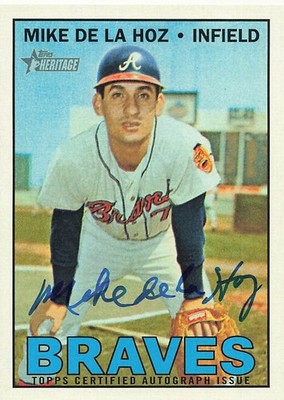 MIKE DE LA HOZ 2016 TOPPS HERITAGE BLUE INK AUTO ROA-MDH