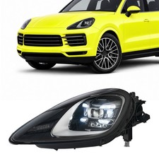 New 2019 - 2023 Porsche Cayenne Headlight Left Driver Led 9y0941043ah Gray Trim