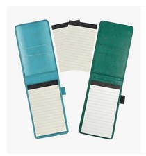 2 Pack Small Pocket PU Leather Business Notebook Cover Jotter Multifunction A...