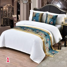 Bufanda retro para corredor de cama de hotel cubierta de ropa de cama decoración de dormitorio pavo real cubierta de ropa de cama