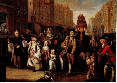 May Morning fegt Gemälde (Collett 1760) Museum of London moderne Postkarte