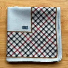 HANDKERCHIEF ART VINTAGE BLUE PLAIDS PLAIN MEN'S POCKET SQUARE COTTON 20" A-0792