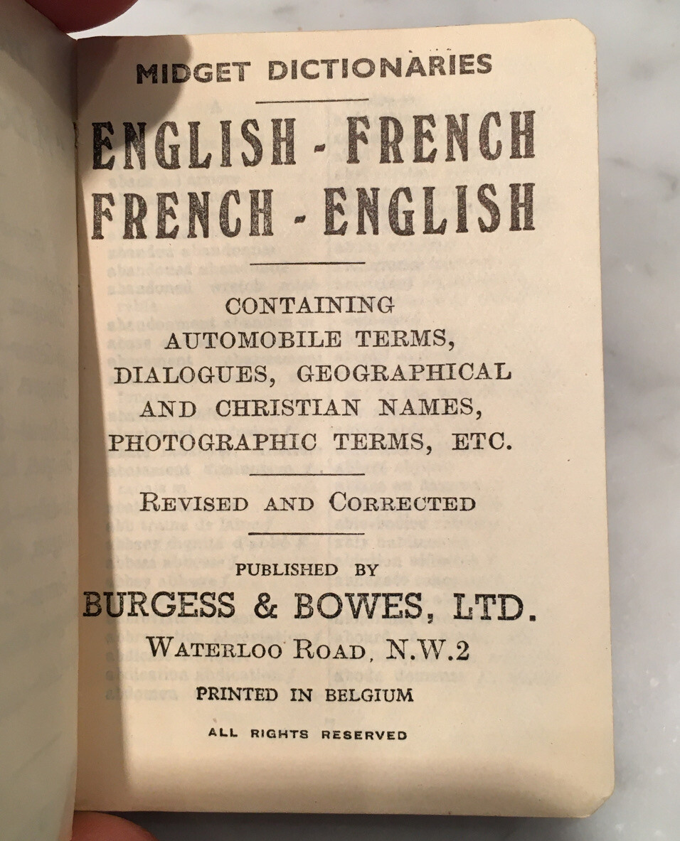 4 Dictionaries In The Midget Series Leather Books Italian French