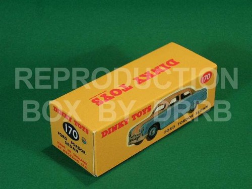 Dinky #170 Ford Fordor Limousine (pink / blau) - Reproduktionsbox von DRRB