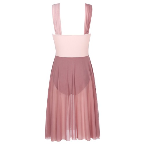 Damen Kleid fließend Tanzkleidung Einteiler Kleider elegant Netz Cut Out ärmellos - Bild 97 von 110