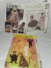McCalls Crafts Costumes Patterns Dolls Dresses P386 758 5764