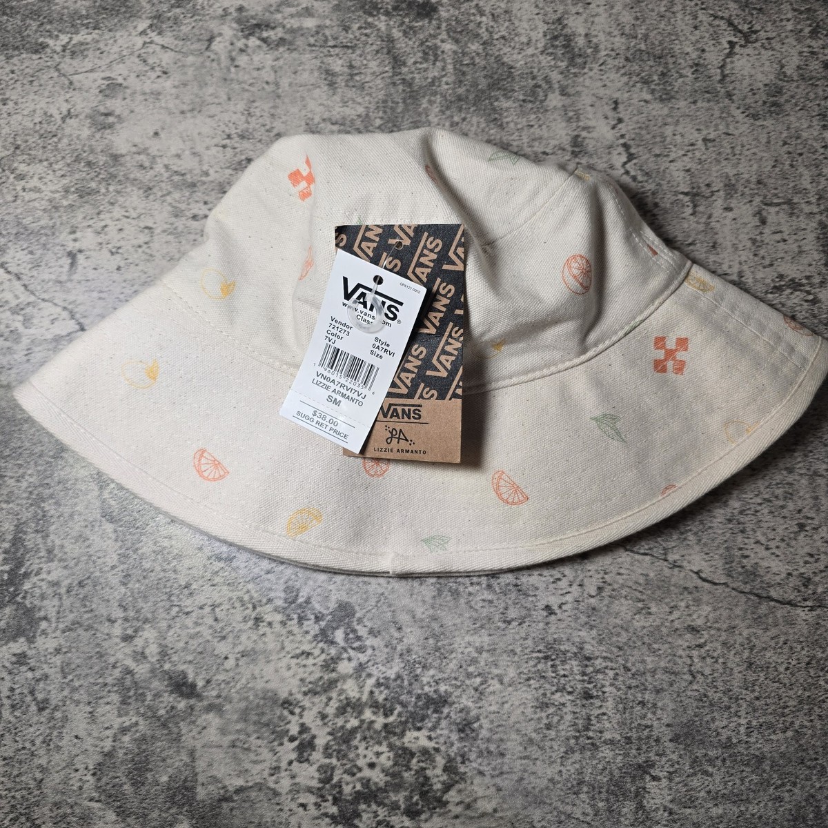 Vans Lizzie Armanto Fruits Beige Bucket Hat Women's Size Small
