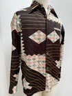 1970’s Vintage Sm/Med Disco Shirt, Brown 100% Poly 4-1/4” wide Butterfly Collar — photo 1