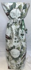 Wine Bag Gift Party Decor Bird Green White Po...