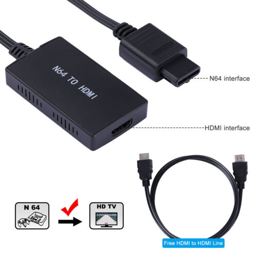 HDMI Adapter Converter Cable 1080P For Nintendo 64/SNES/SFC Gamecube Console - Picture 2 of 12