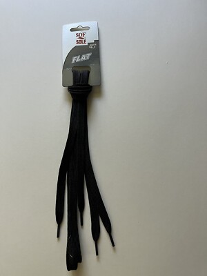 Sof Sole 45'' Athletic Flat Shoe Laces in Color Black NWT