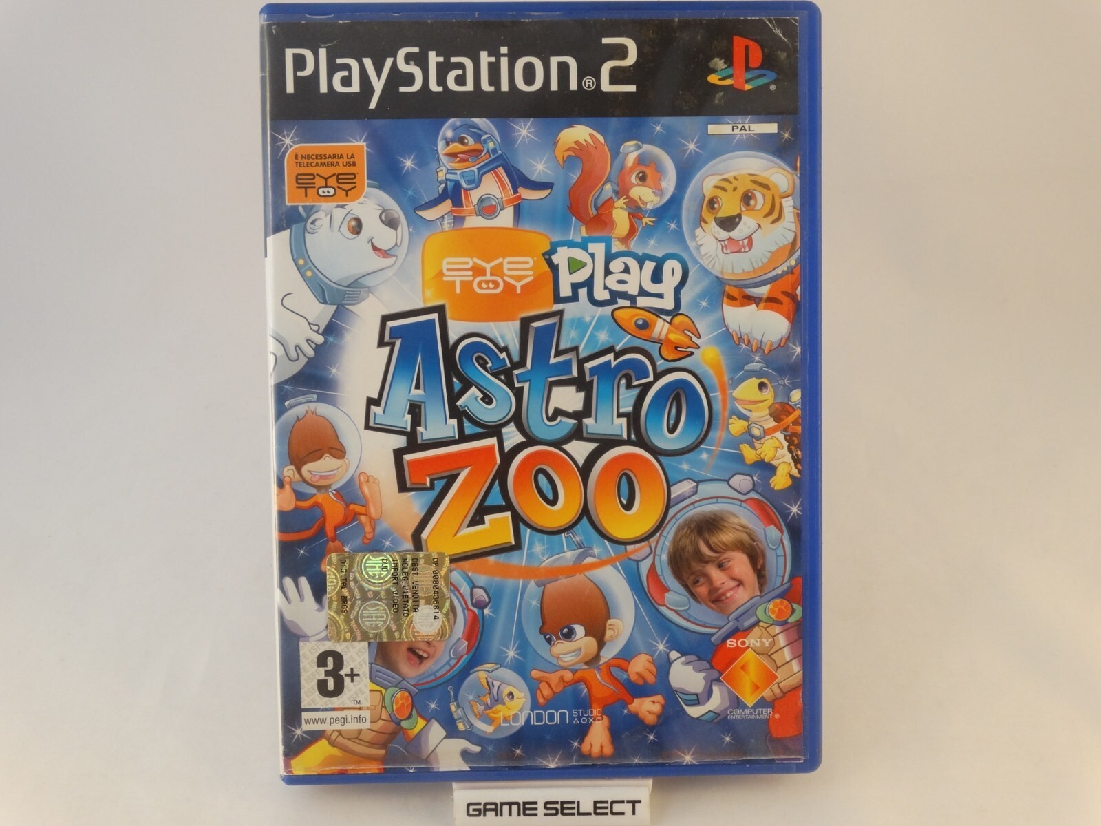 EyetoY Play Astro Zoo Eye Toy Sony PS2 Playstation 2 PAL ITA ITALIEN COMPLET