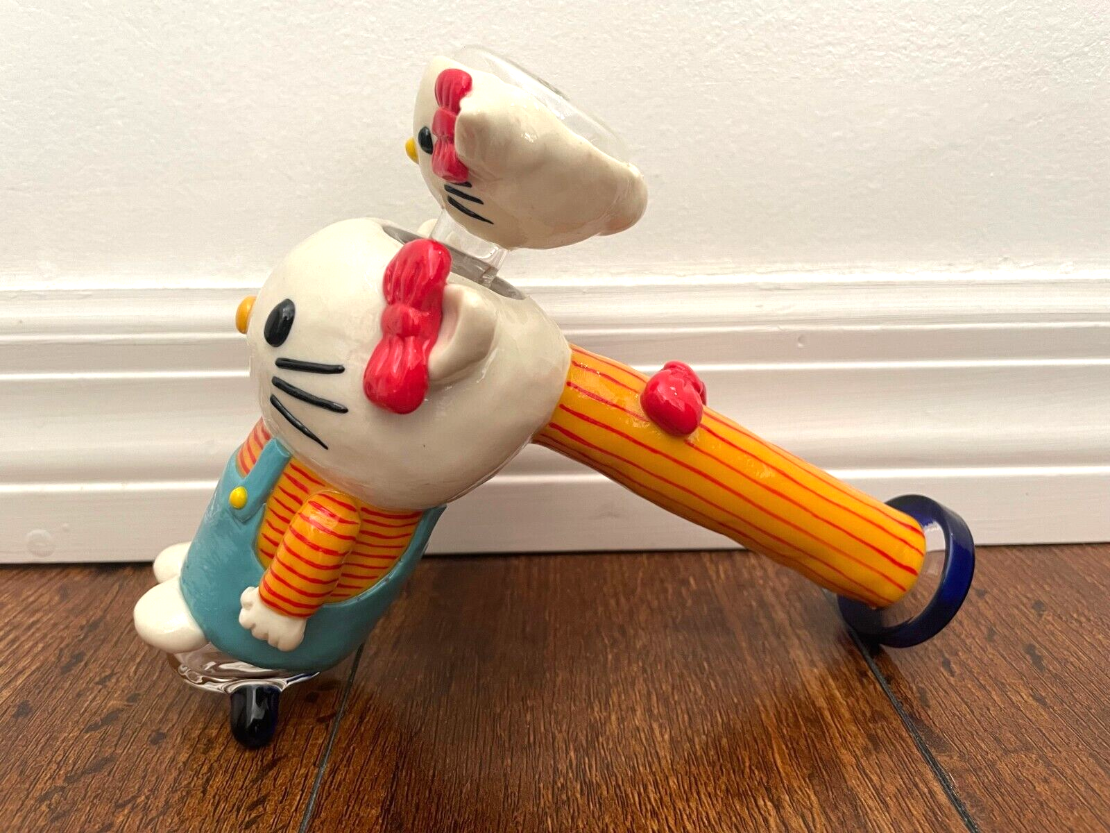 7” Premium Glass Water Pipe Hammer Hello Kitty 6arm Perc 18mm