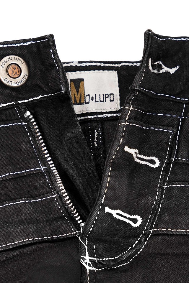 Jeans Uomo Kosmo Lupo Cargo Star Pantaloni Denim Zipper Alla Moda - Foto 7