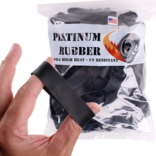 Platinum Rubber Bands #94 Size Blk (Extra Wide .75 inch, Large) UV Rated US Made