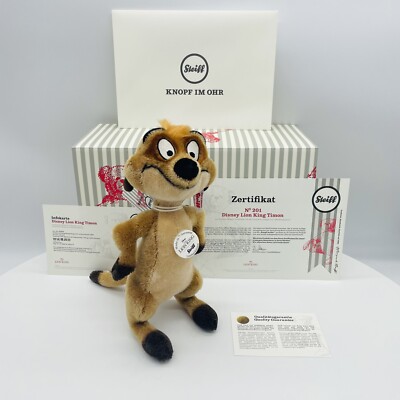 SALE Steiff Disney The Lion King Erdmännchen Timon 355509 limitiert 1994 24cm