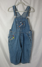 Looney Tunes Tweety Bird Bermuda Short Women's Overalls Blue Denim Size Medium