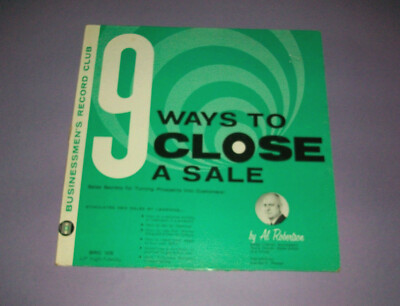   AL ROBERTSON - 9 WAYS TO CLOSE A SALE VINYL LP BUSINESSMAN'S RECORD CLUB 1961