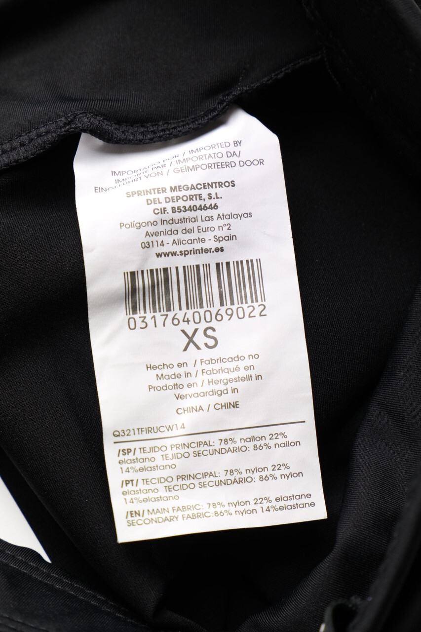 FILA Leggings Sport Fitness Allenamento Logo Stampa XS Nero