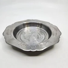 Vintage Courvoisier Le Cognac de Napoleon Metal Bottle Tray Ashtray Pre-owned