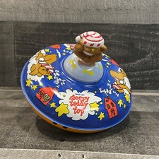 Vintage Tin Toy Spin Top 1950s Ohio Art Litho Sleepy Teddy Bears Antique Kids