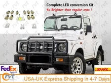 SUZUKI SAMURAI SIERRA JIMNY COMPLETE LED BULB SET FOR UPGRADE TO 4X BRIGHT