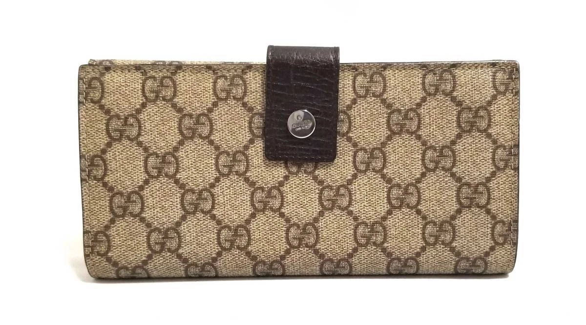Gucci Portefeuille Long GG Plus PVC 115046 Homme Femme Portefeuille GUCCI GG Supreme GG