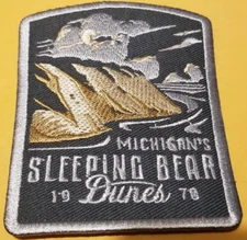 Michigan Sleeping Bear Dunes Embroidered Patch approx 3x3.5"